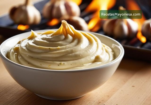 mayonesa de ajo ahumado